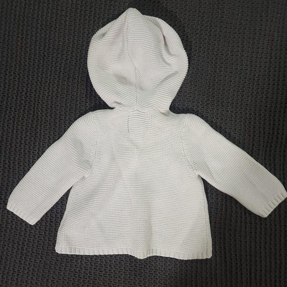 Old NAVY Baby Toddler Knit Button Hooded Sweater Gently Used